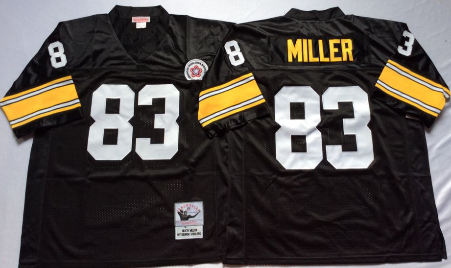 Men NFL Pittsburgh Steelers 83 Miller black Mitchell Ness jerseys